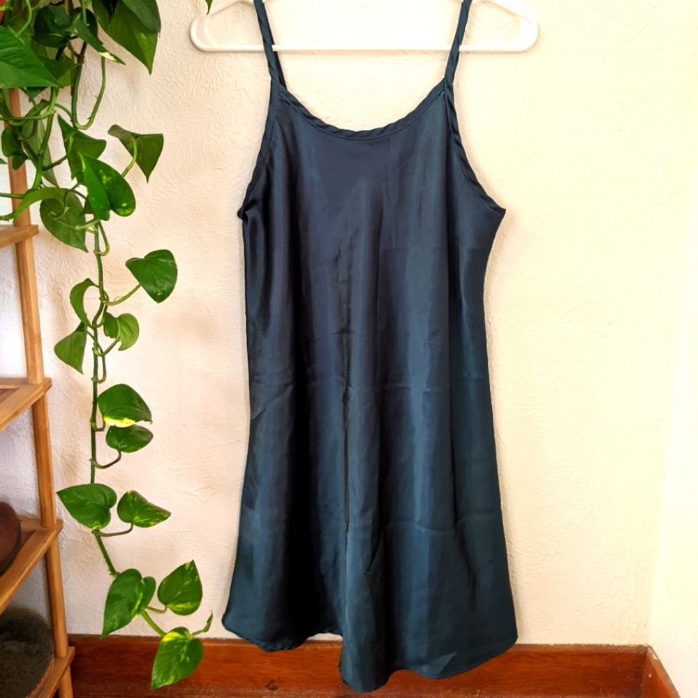 Dark Green Slip Dress
